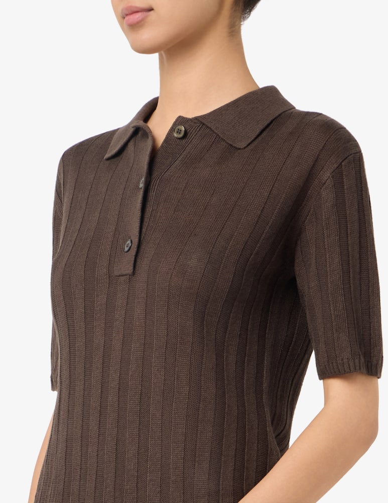MM by MaxMara Ribbed knit polo top - picture 4 MM by MaxMara Ribbed knit polo top - picture 4