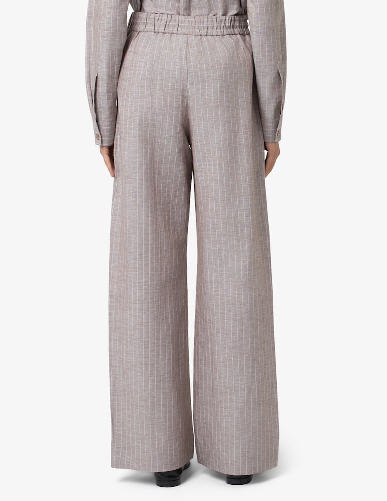 rinascente MM Linen and cotton blend wide leg trousers