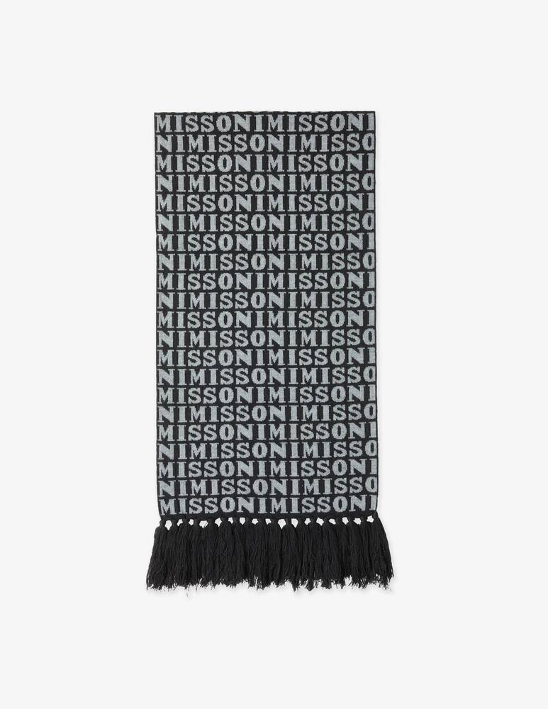 rinascente Missoni Sciarpa monogram frange - Nero