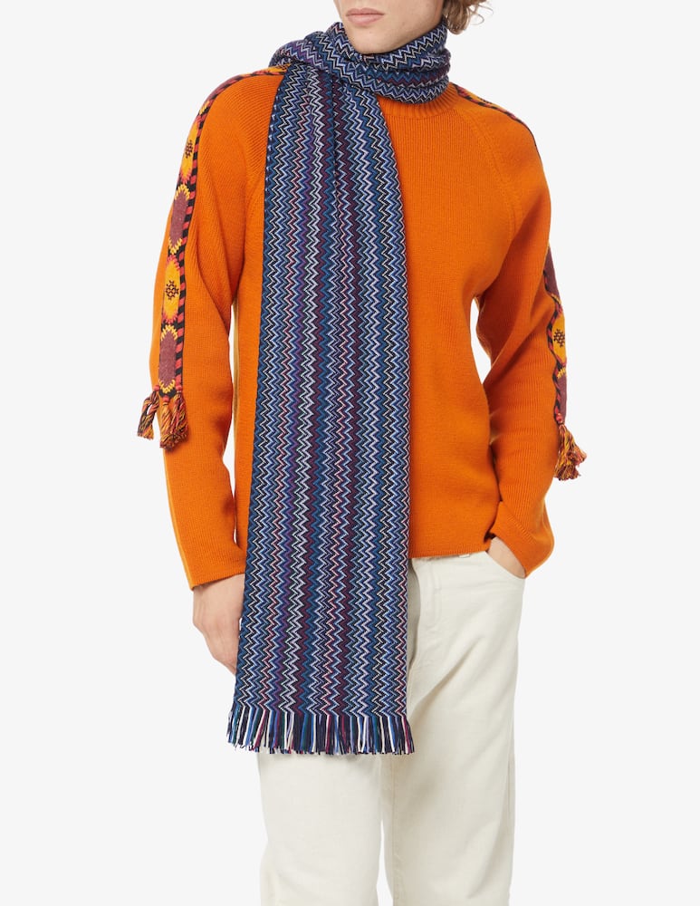 rinascente Missoni Zigzag scarf - Blue