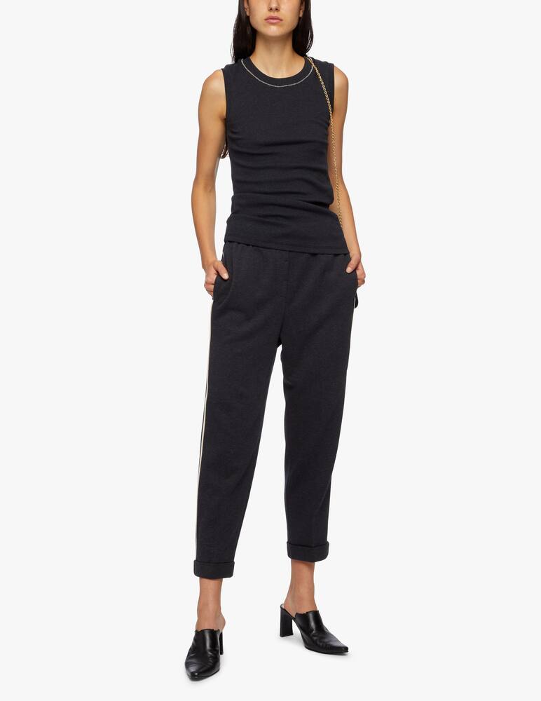 rinascente Peserico Stretch emery fleece regular waist loose fitting pant