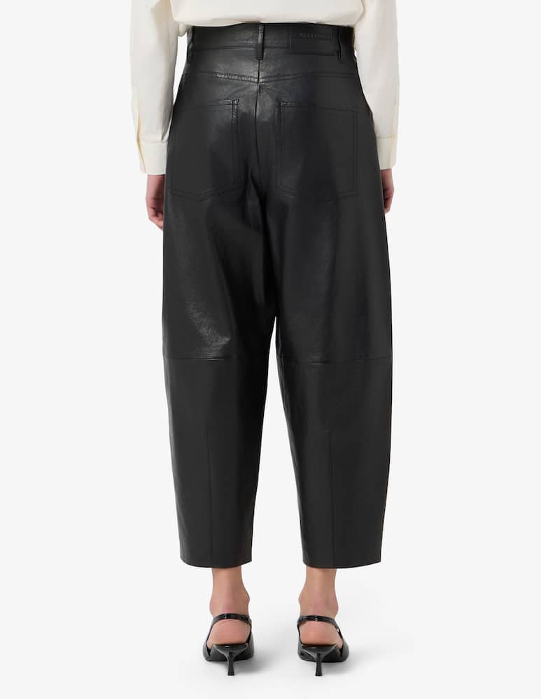Weekend Max Mara Pantaloni in pelle cropped Pagano - immagine 3