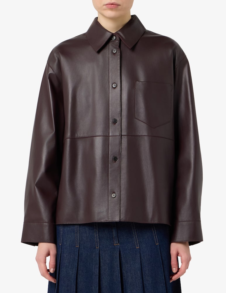 rinascente Weekend Max Mara Leather overshirt