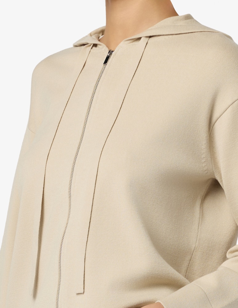 rinascente MM by MaxMara Felpa in maglia con cappuccio e cerniera MMLALOA