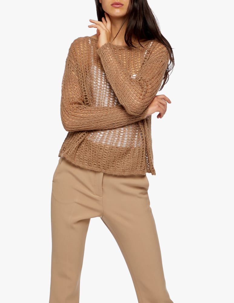 rinascente Peserico Maxi maglia misto alpaca lana e suri con punti luce