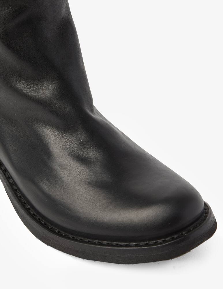rinascente Fiorentini + Baker Leather booties with zip - Black