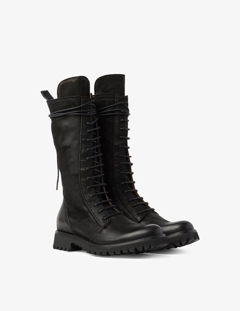 rinascente Fiorentini + Baker Boots lace up with zip bandolero - Black
