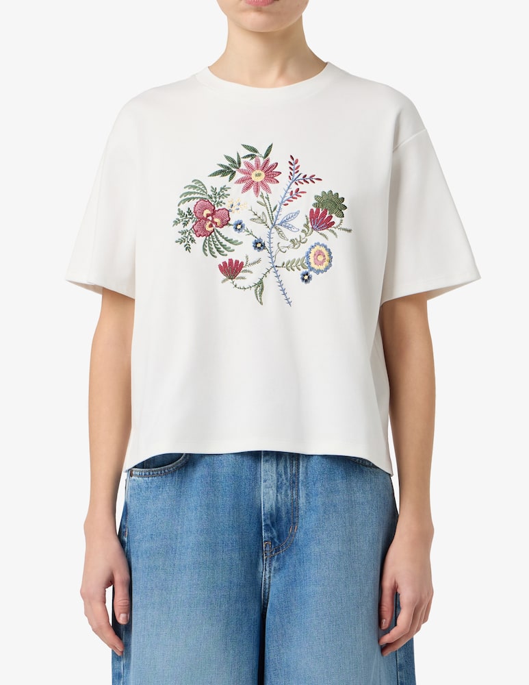 rinascente Weekend Max Mara Floral embroidery t-shirt