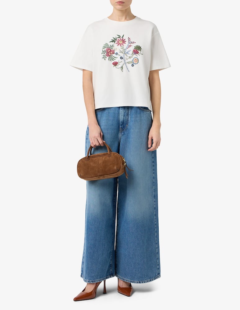 rinascente Weekend Max Mara Floral embroidery t-shirt