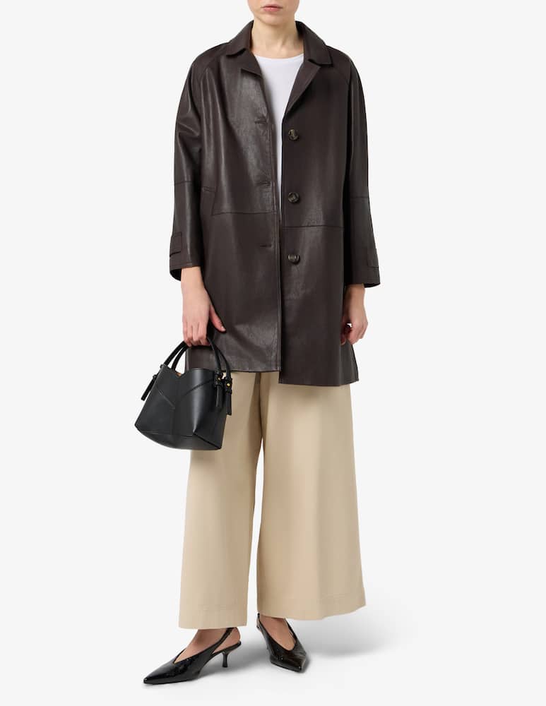 rinascente Weekend Max Mara Cappotto in pelle Camino