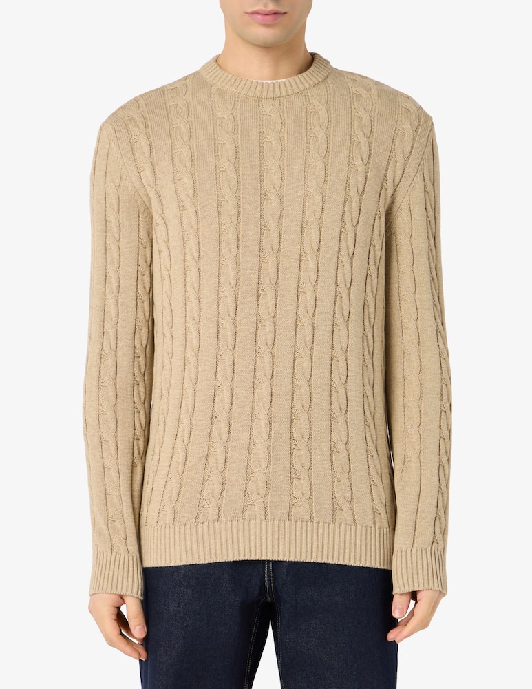 Rinascente Collection Crewneck cable knit jumper - picture 1 Rinascente Collection Crewneck cable knit jumper - picture 1