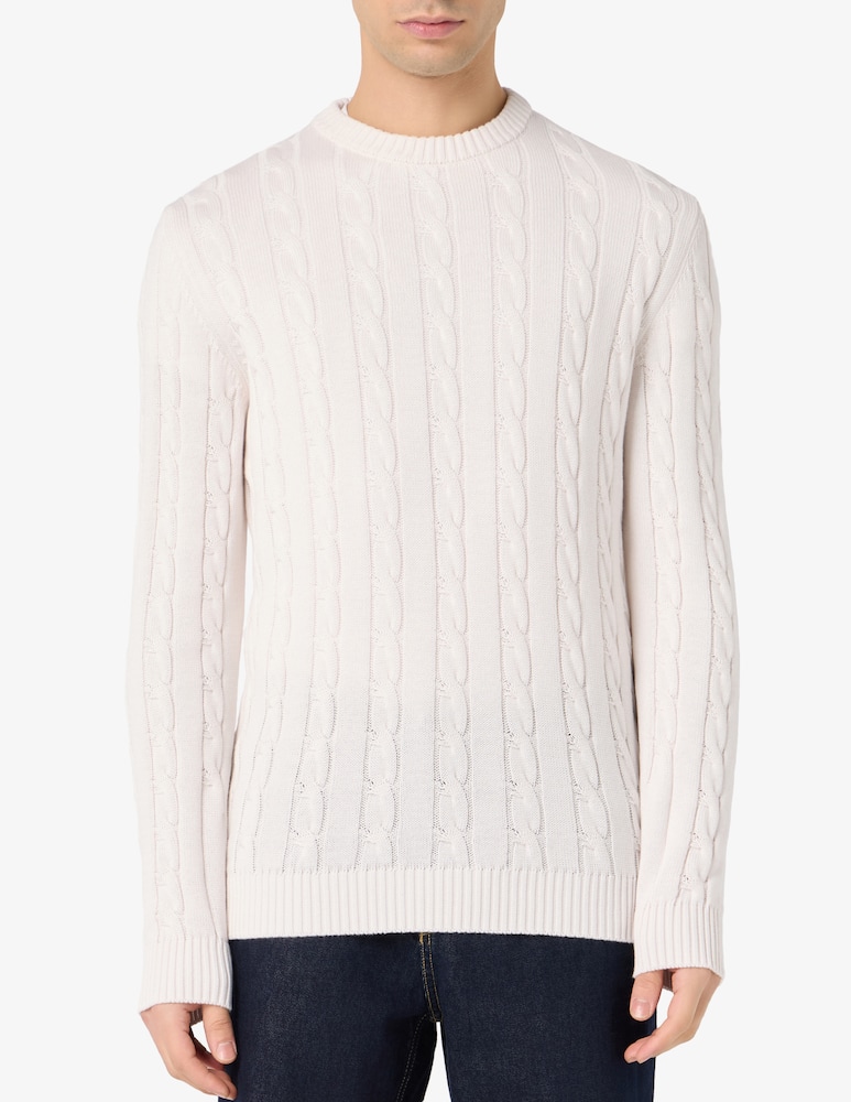 Rinascente Collection Crewneck cable knit jumper - picture 1 Rinascente Collection Crewneck cable knit jumper - picture 1