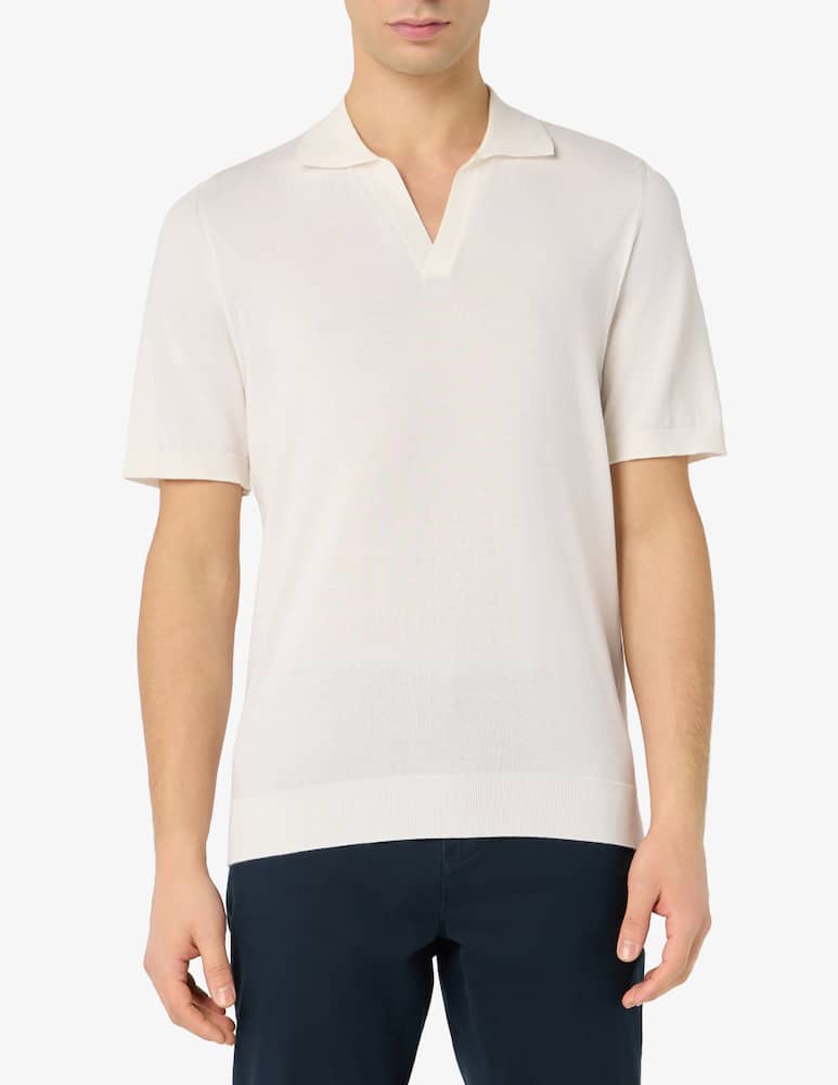Rinascente Collection Polo v-neck compact cotton - picture 1 Rinascente Collection Polo v-neck compact cotton - picture 1