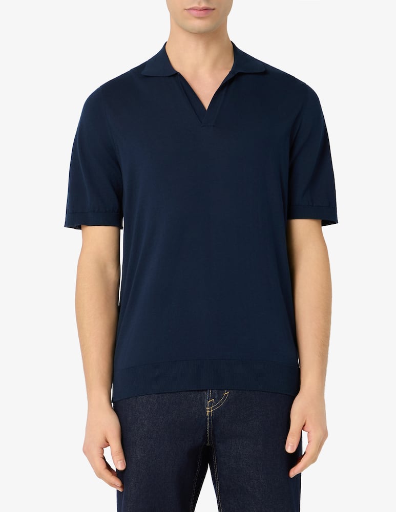 Rinascente Collection Polo v-neck compact cotton - picture 1 Rinascente Collection Polo v-neck compact cotton - picture 1