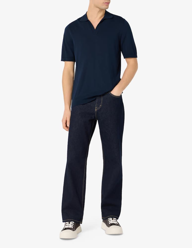Rinascente Collection Polo v-neck compact cotton - picture 2 Rinascente Collection Polo v-neck compact cotton - picture 2