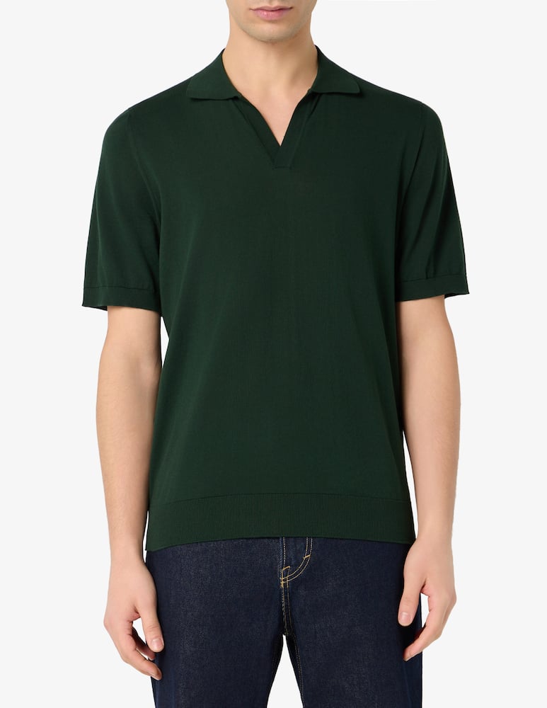 Rinascente Collection Polo v-neck compact cotton - picture 1 Rinascente Collection Polo v-neck compact cotton - picture 1