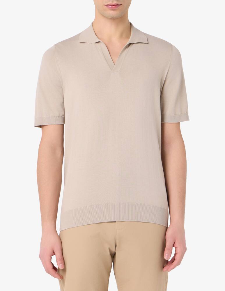 Rinascente Collection Polo v-neck compact cotton - picture 1 Rinascente Collection Polo v-neck compact cotton - picture 1