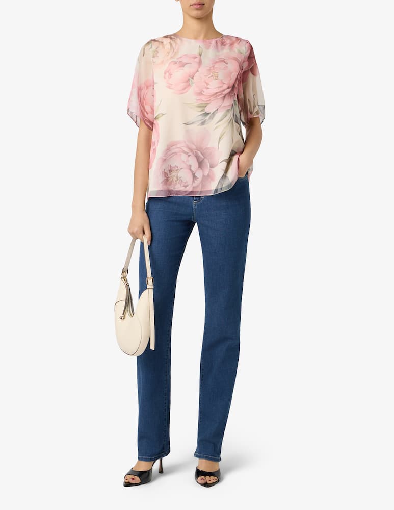rinascente Elizabeth Ascot Blusa floreale in chiffon