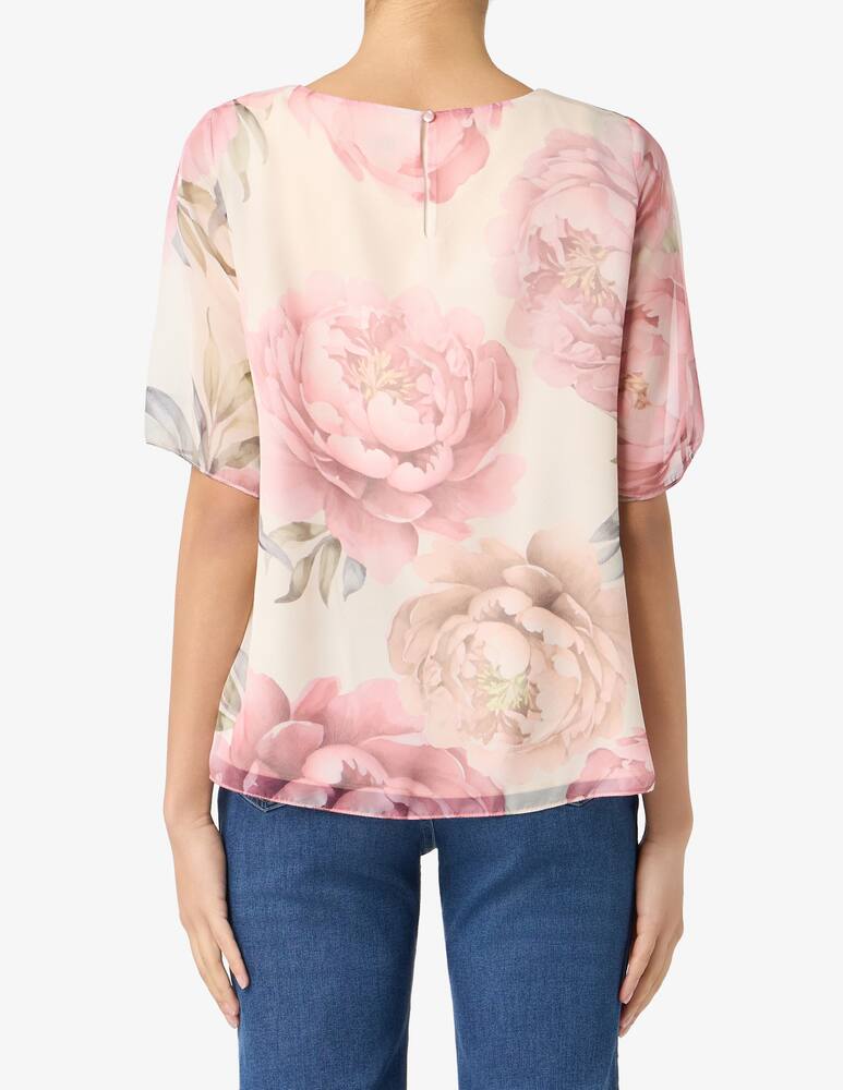 rinascente Elizabeth Ascot Blusa floreale in chiffon