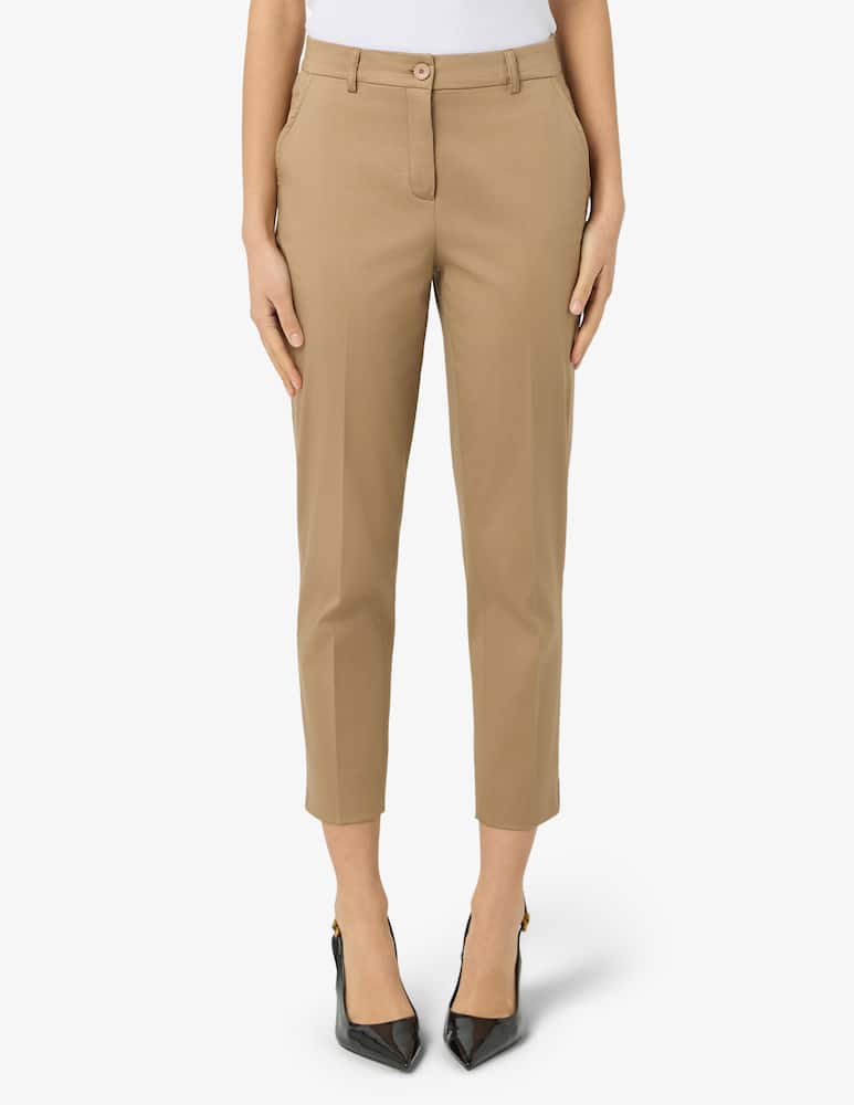rinascente Elizabeth Ascot Cigarette cotton trousers