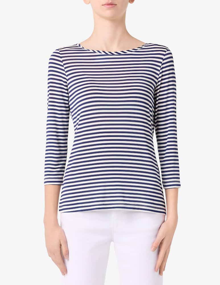 Elizabeth Ascot Striped boatneck top - picture 1 Elizabeth Ascot Striped boatneck top - picture 1
