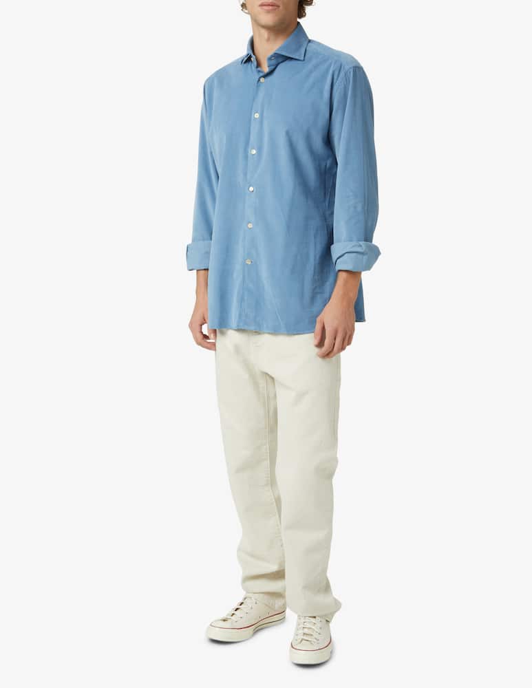 rinascente Guglielminotti Velvet shirt - Blue