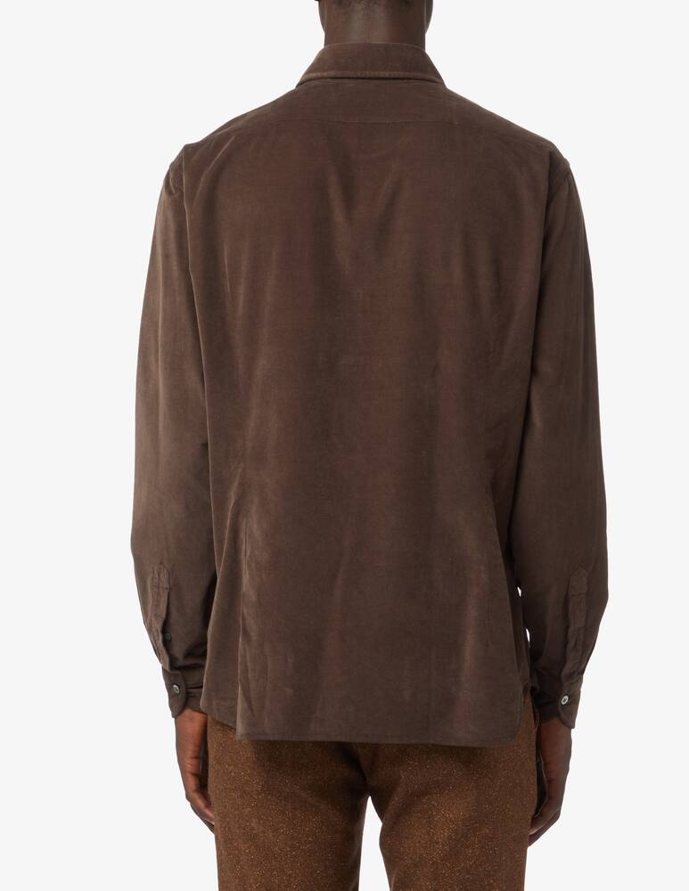 rinascente Guglielminotti Velvet shirt - Brown