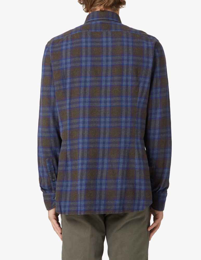 Guglielminotti Camicia a quadri in flanella - Blu - immagine 3 Guglielminotti Camicia a quadri in flanella - Blu - immagine 3
