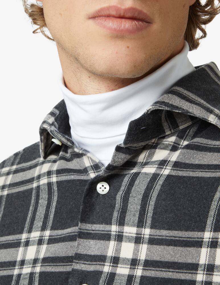 rinascente Guglielminotti Checked flannel shirt - Black
