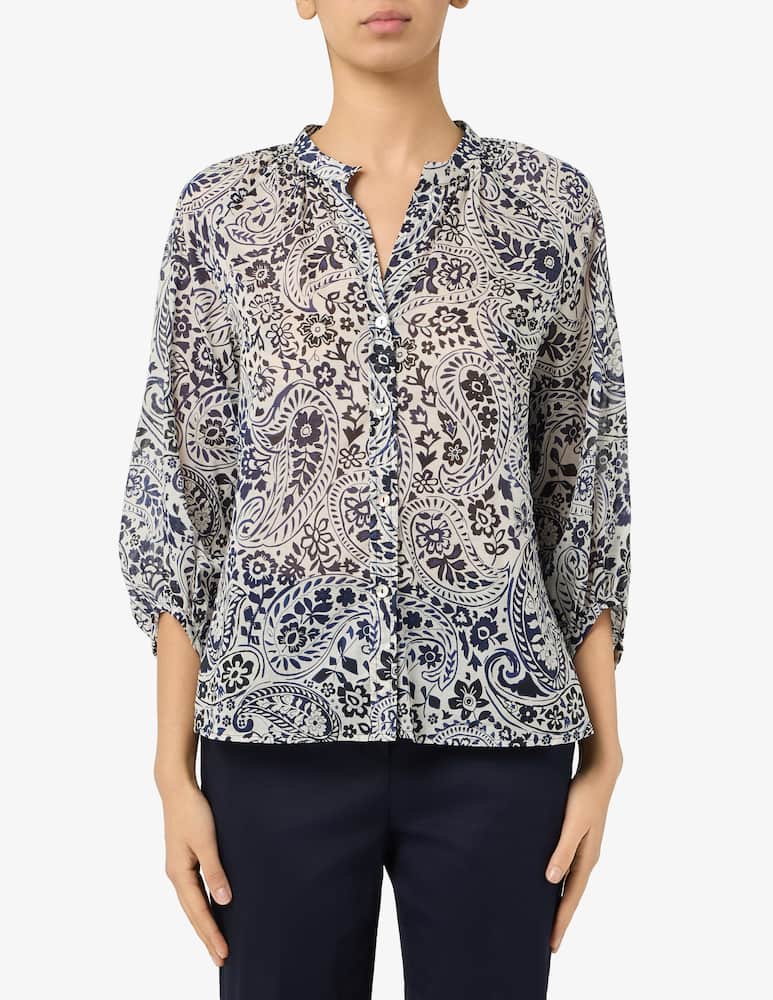 rinascente Elizabeth Ascot Paisley print muslin shirt