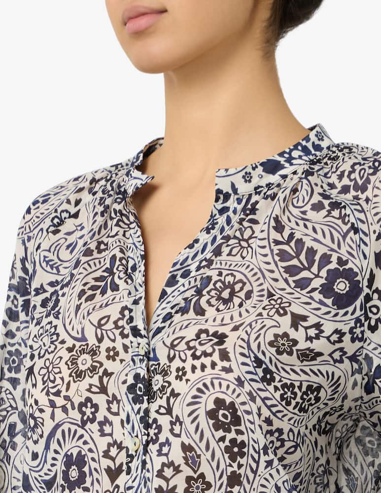rinascente Elizabeth Ascot Paisley print muslin shirt