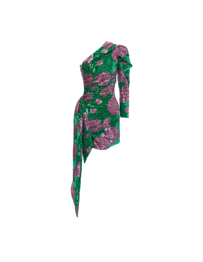 rinascente Giuseppe di Morabito Abito monospalla  in velluto ricamato