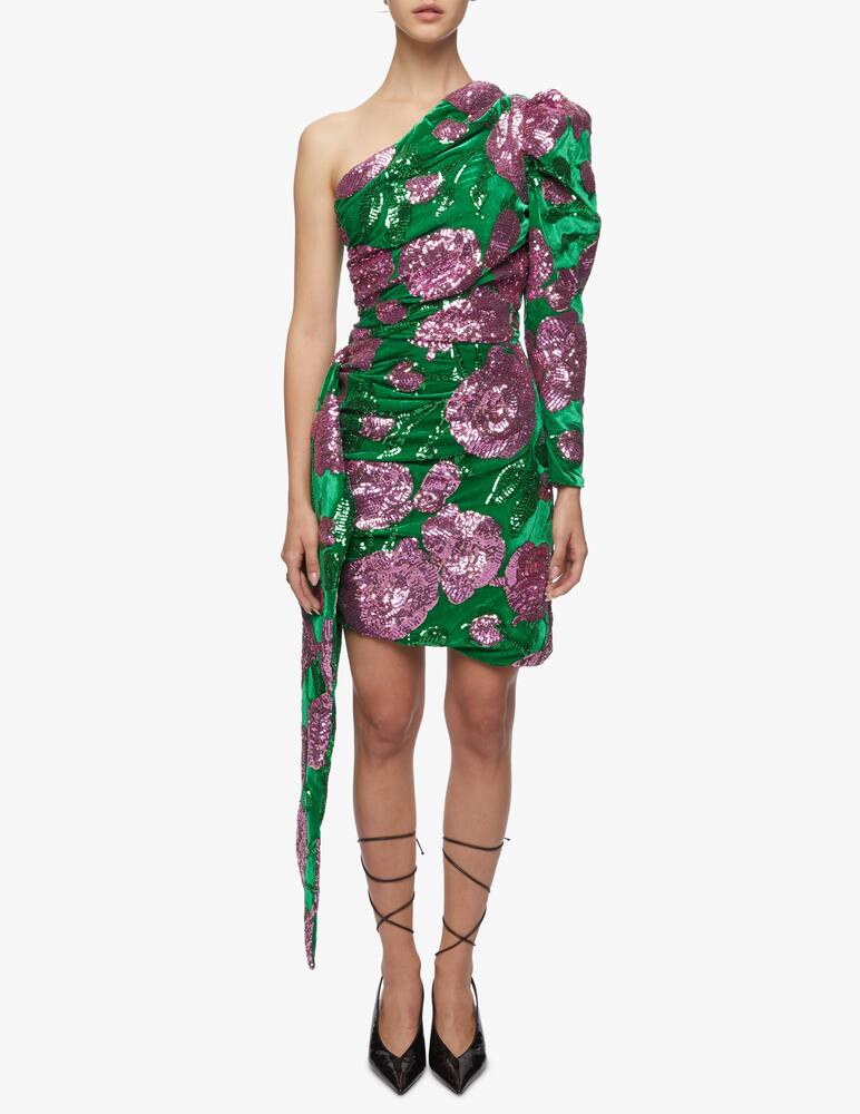 rinascente Giuseppe di Morabito Abito monospalla  in velluto ricamato