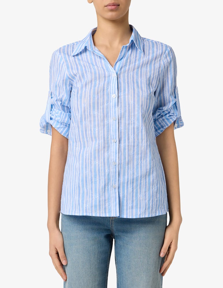 rinascente Elizabeth Ascot Alamari stripe shirt