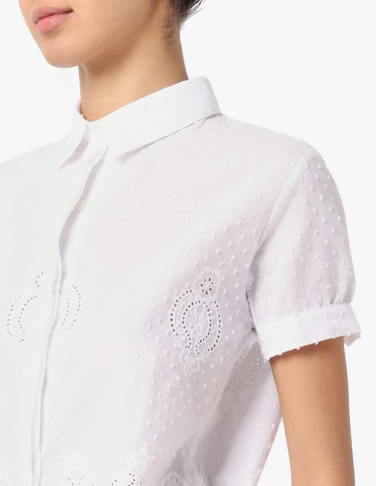 rinascente Delfina Camicia mezza manica sangallo