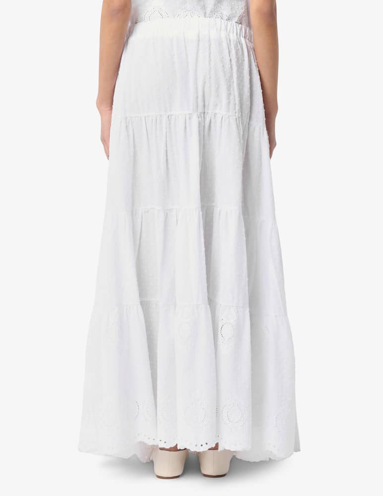 rinascente Delfina Broderie anglaise long skirt