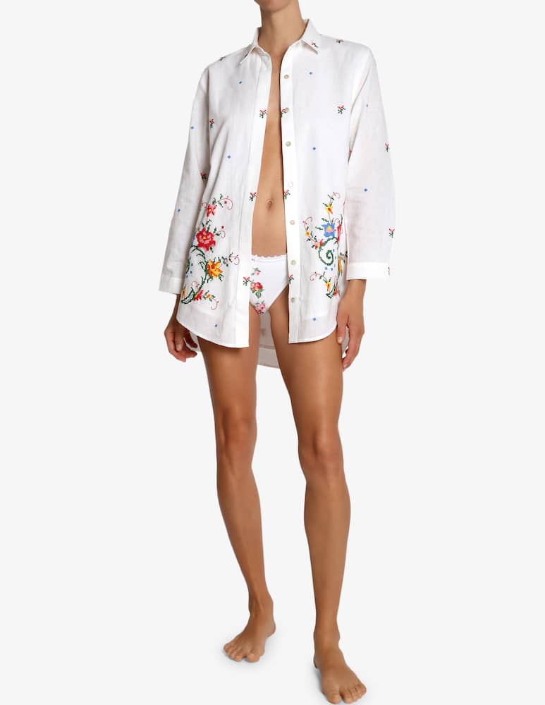 rinascente Delfina Oversize shirt with embroidery