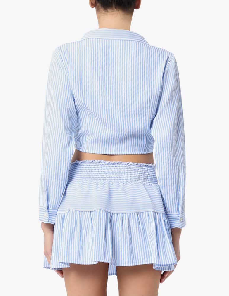 rinascente Delfina Camicia cropped a righe fuori acqua