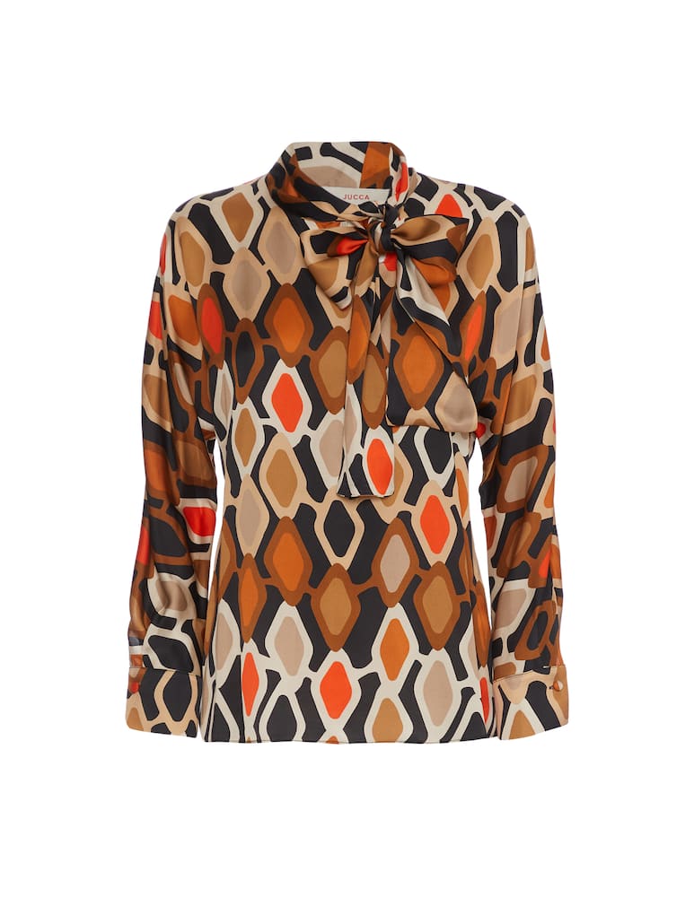 rinascente Jucca Blouse with rhombus fantasy bow
