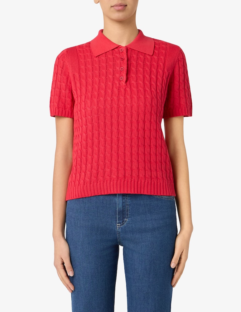 rinascente Elizabeth Ascot Cable knit polo