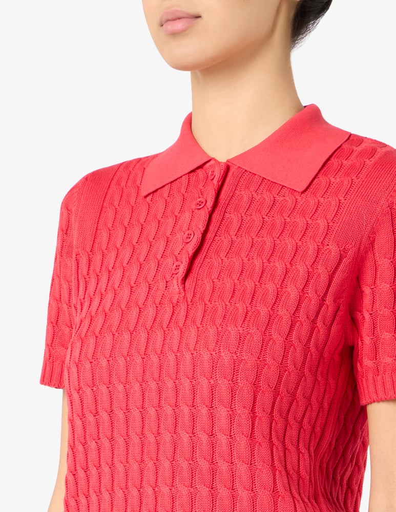 rinascente Elizabeth Ascot Cable knit polo