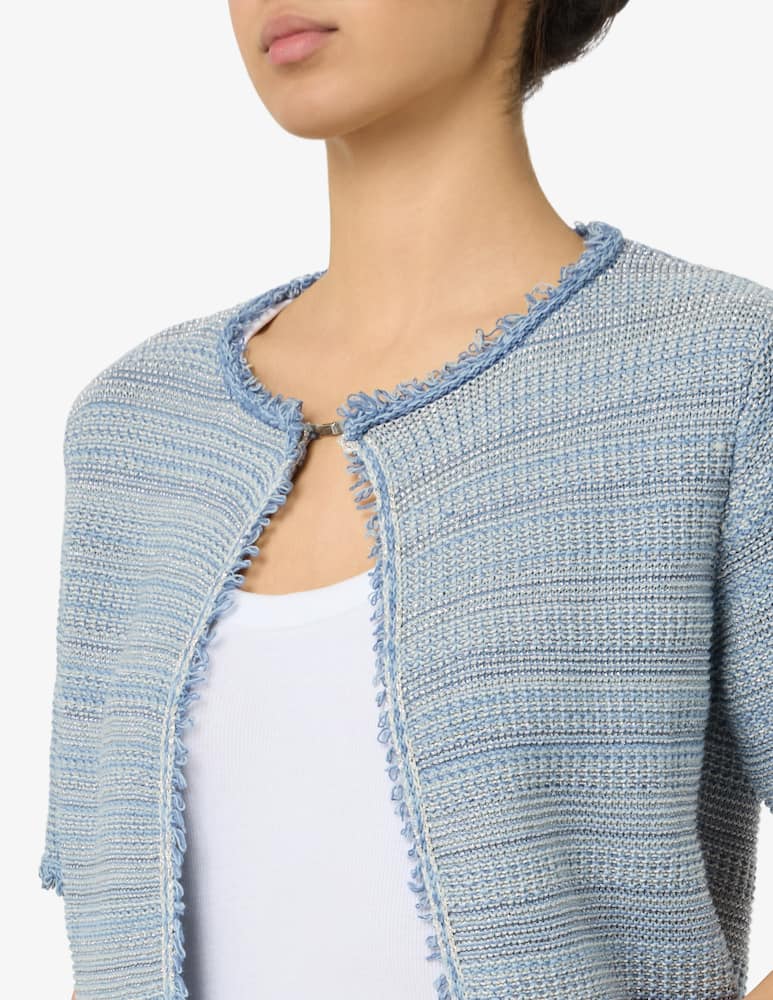 rinascente Elizabeth Ascot Cardigan tweed lurex