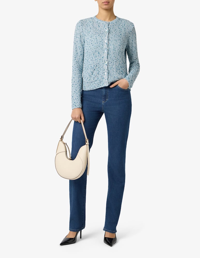 rinascente Elizabeth Ascot Cardigan tweed paillettes