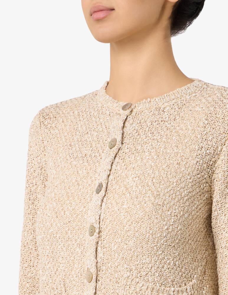 rinascente Elizabeth Ascot Cardigan tweed paillettes