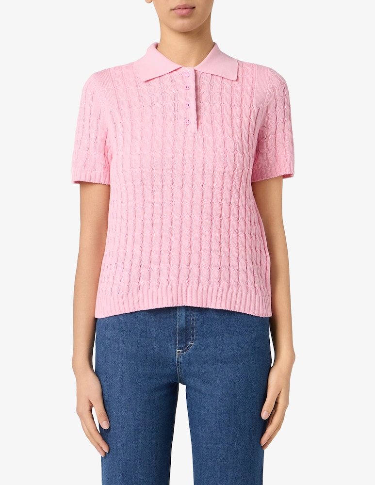 rinascente Elizabeth Ascot Cable knit polo