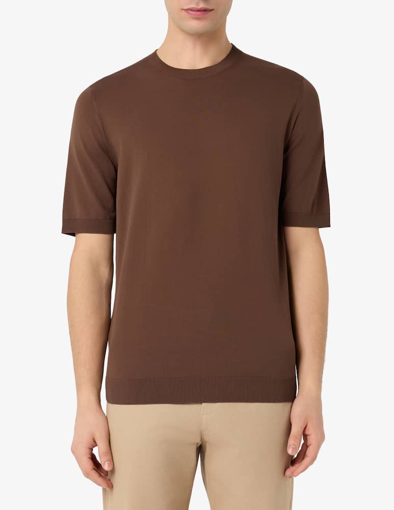 Rinascente Collection Crepe crewneck t-shirt - picture 1