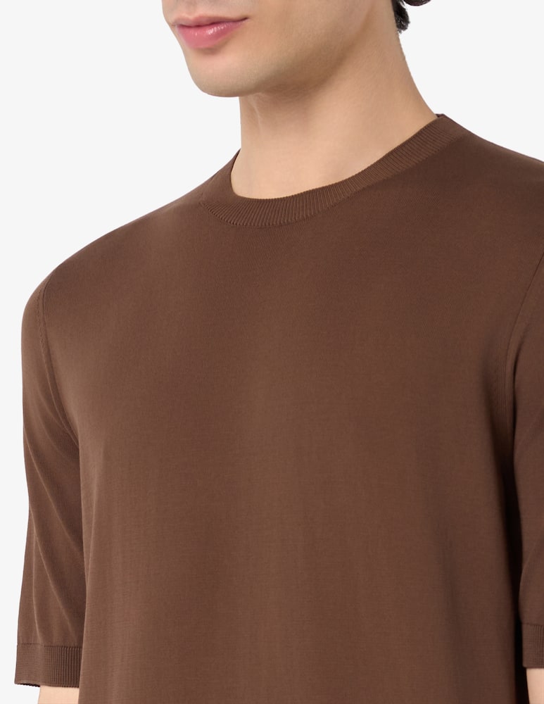 Rinascente Collection Crepe crewneck t-shirt - picture 4