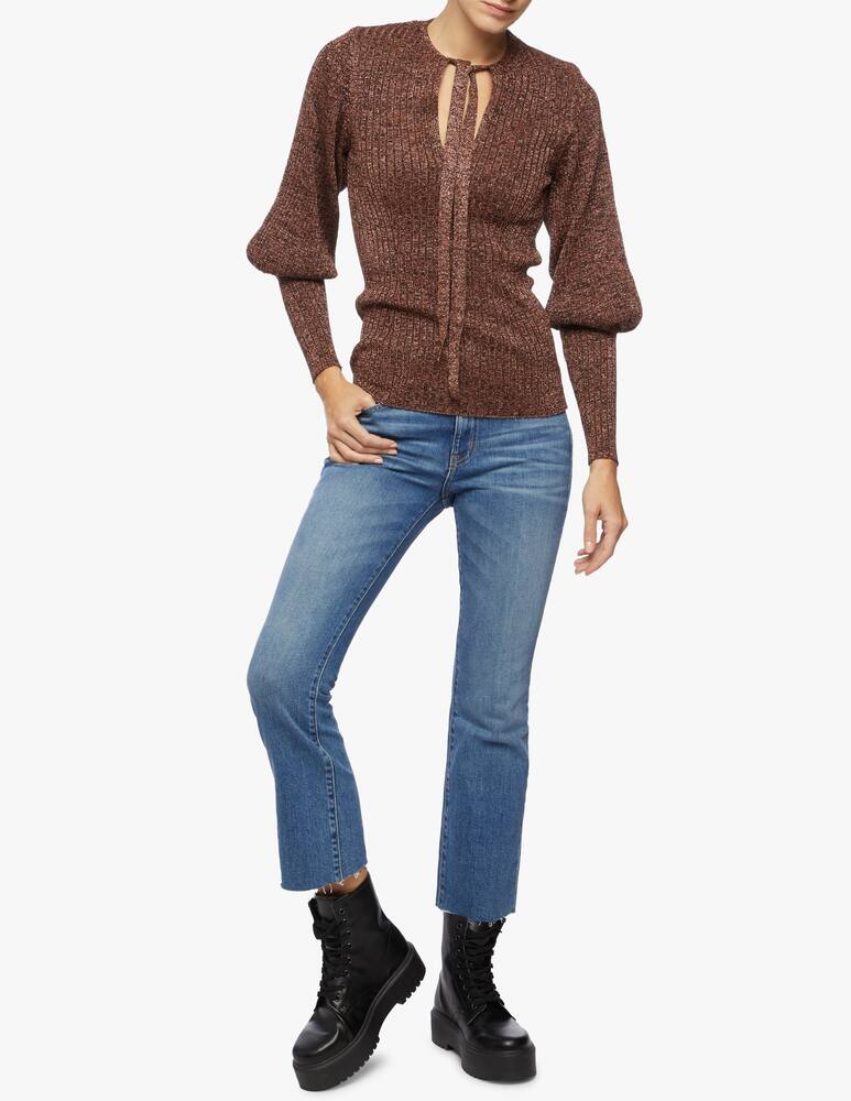 rinascente Slvrlake Sara mid rise cropped mini flare jeans