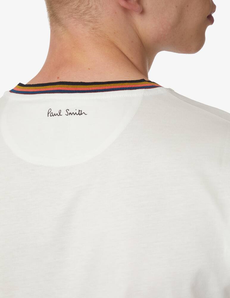 rinascente Paul Smith Maglietta con colletto a righe - Bianco