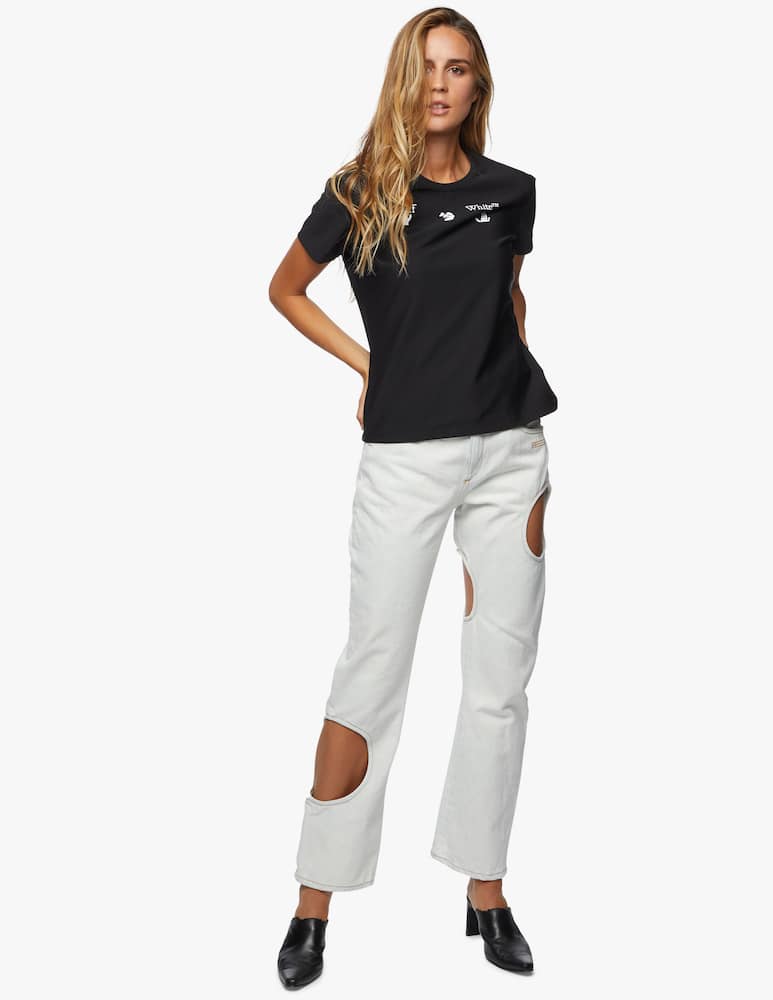 rinascente Off-White Jeans Baggy con foro